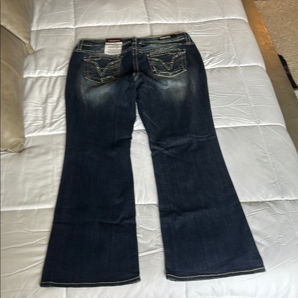 Vigoss Women's Boot Cut Jeans - Dark Blue